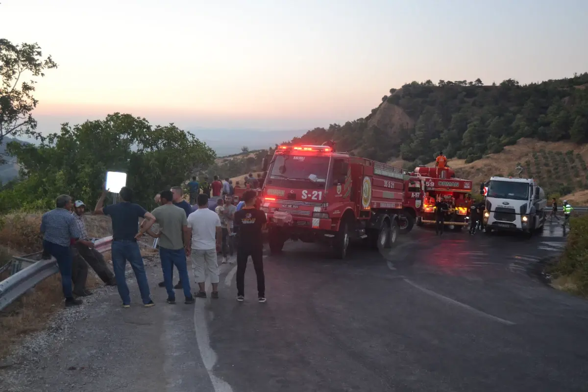 Manisa’da Kamyon Yangını: Sürücü Yaralı